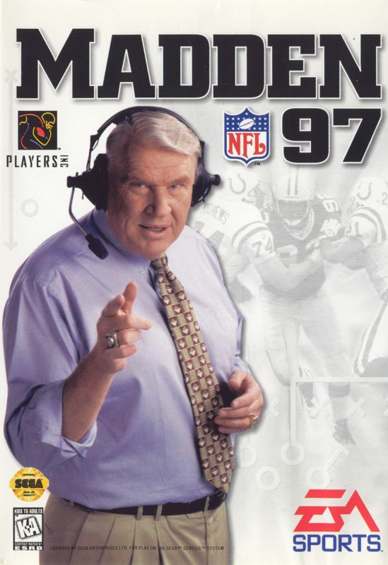 Madden NFL 97 box art for Sega Mega Drive